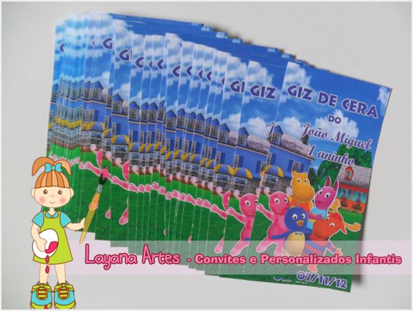 Rótulo para giz de cera - Backyardigans Piratas